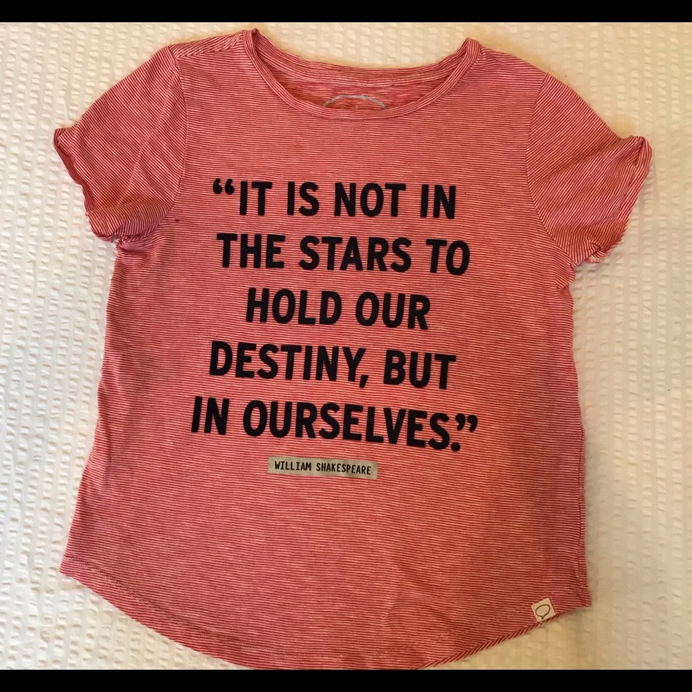 Gap cotton Shakespearean quote striped Tee